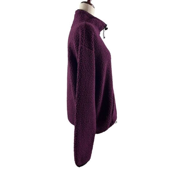 Victoria’s Secret PINK Wubby Nubby 1/2 Zip Sweater Size Medium Burgundy - Picture 3 of 8